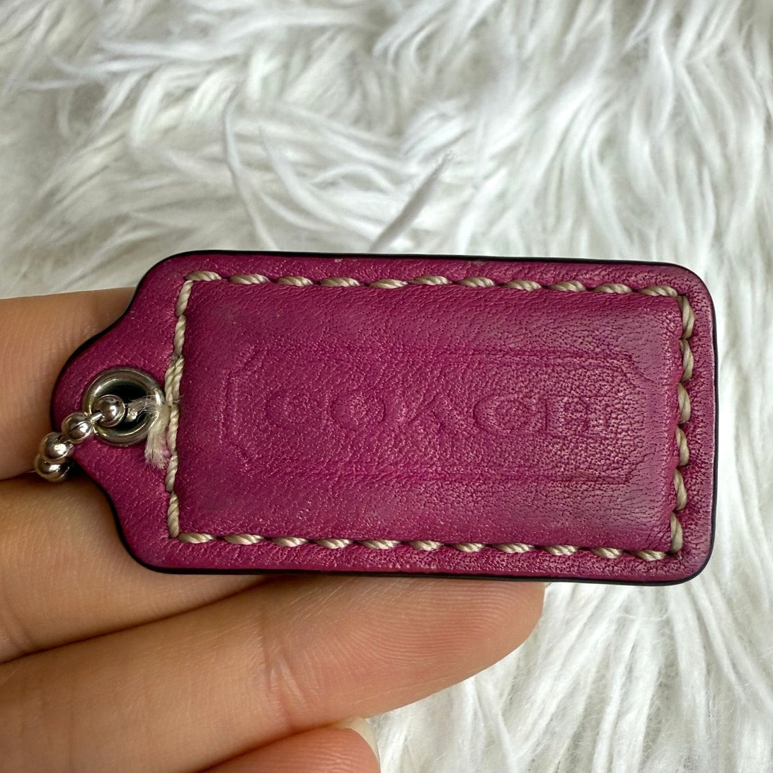 1.5" COACH  Fob Bag Charm Hang tag Hangtag