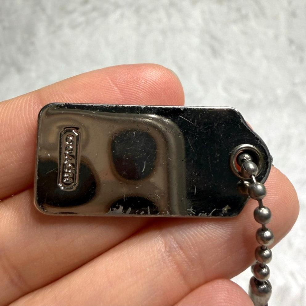 1" COACH Metal Fob Bag Charm Hang tag Hangtag