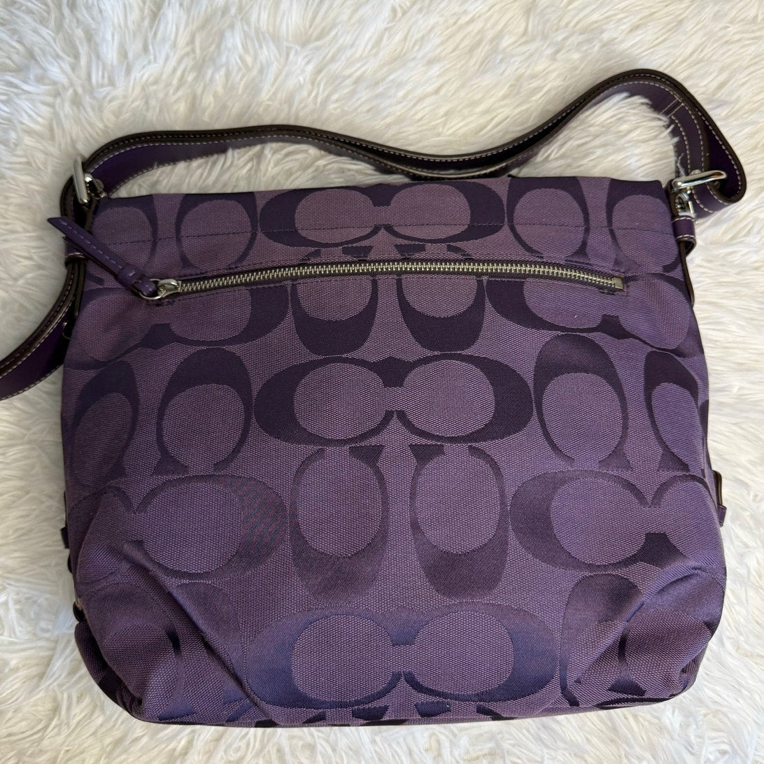 COACH 2010 Purple Signature Duffle Shoulder Bag