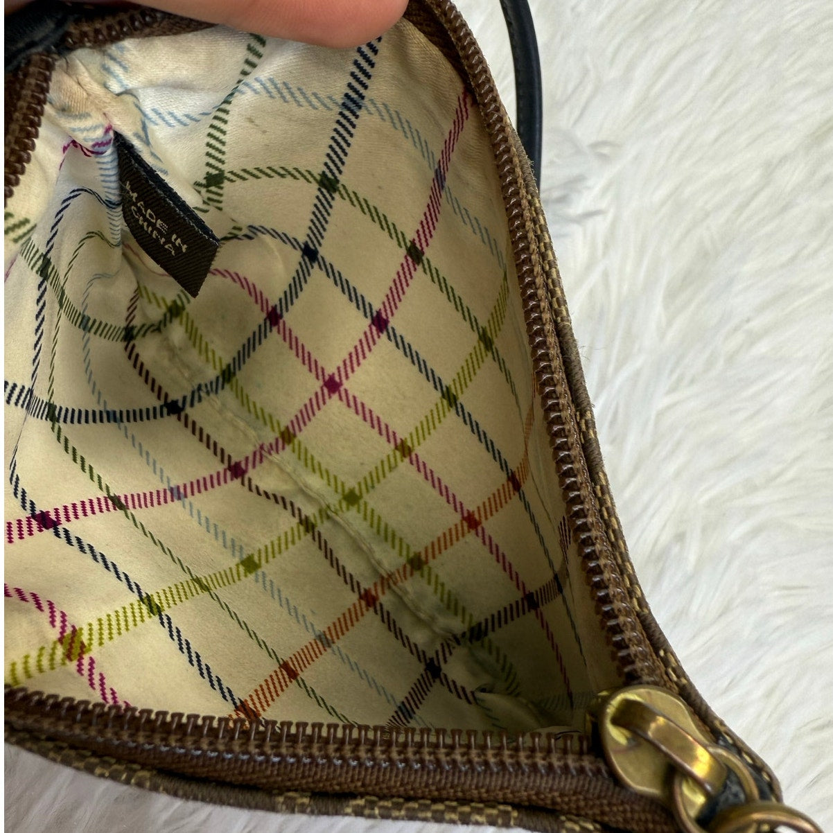 Y2K COACH Legacy Brown Black Wristlet