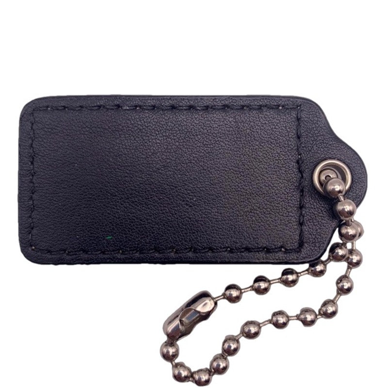 2" COACH Black Fob Bag Charm Hang tag Hangtag