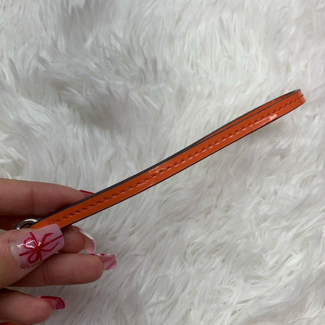 COACH Orange Patent Leather Replacement Hangtag Hang tag and Wristlet Strap