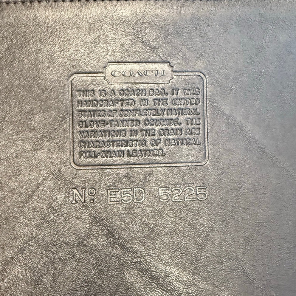 Vintage Coach 5225 Black Leather Document Laptop Portfolio Brief Case USA 1995