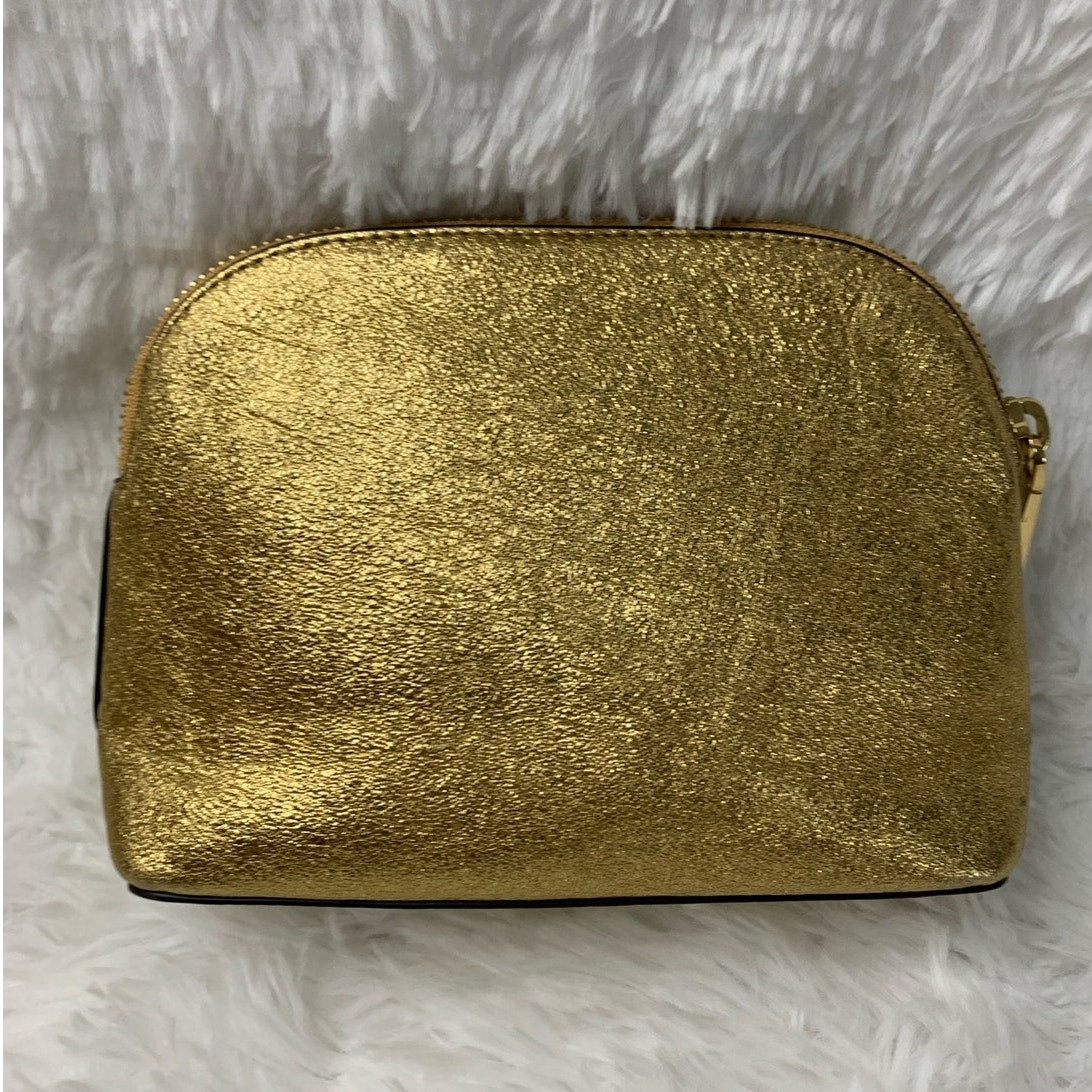 Michael Kors Gold Cosmetic Case / Make up Bag