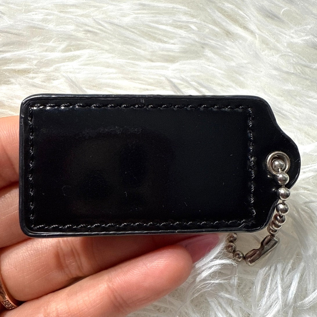 2" COACH Patent Leather Fob Bag Charm Hang tag Hangtag