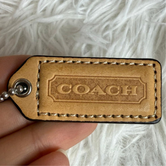 1.5" y2k COACH Vintage Fob Bag Charm Hang tag Hangtag