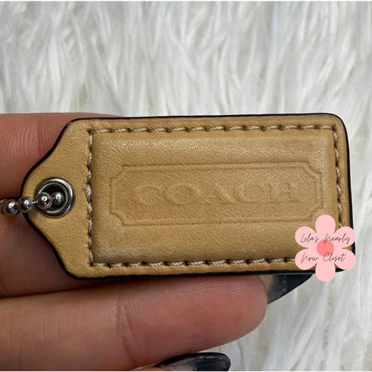 1.5" COACH Fob Bag Charm Hang tag Hangtag