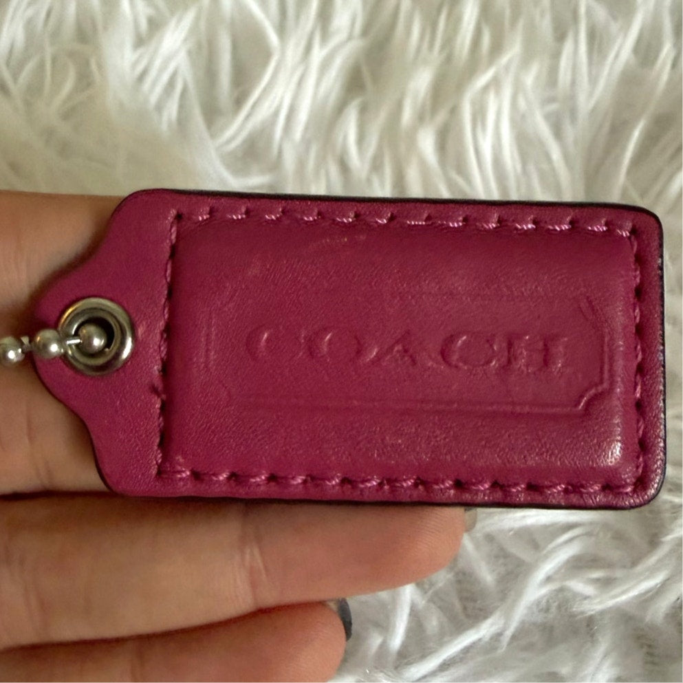 2" COACH Fob Bag Charm Hang tag Hangtag