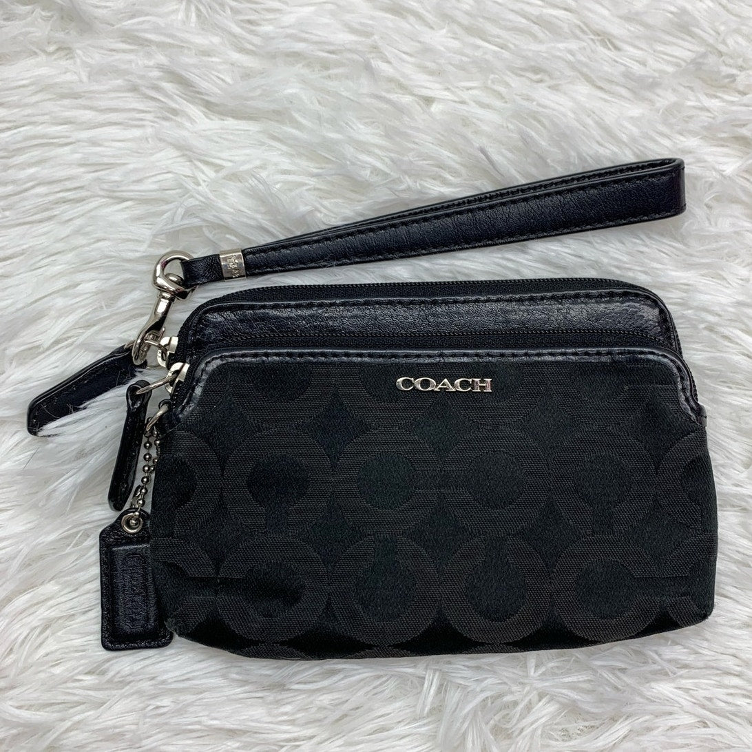 COACH y2k Black Wristlet with Card Slot