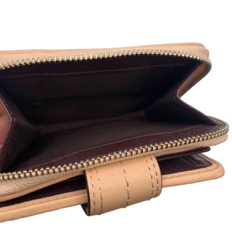 COACH Brown Tan Signature Wallet