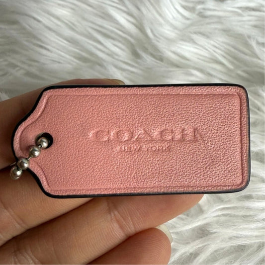 COACH Pink Fob Bag Charm Hang tag Hangtag