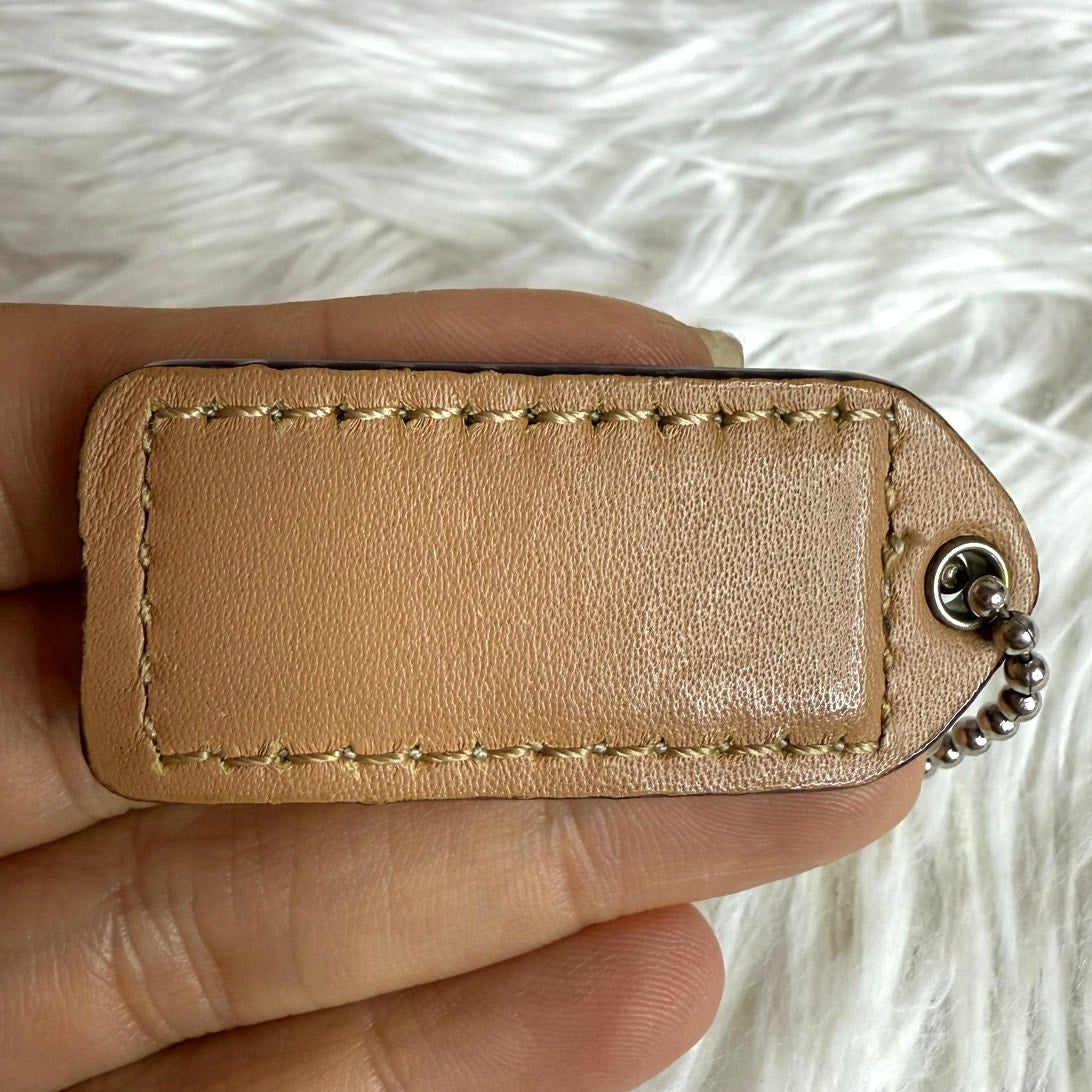 y2k 2" COACH Vintage Fob Bag Charm Hang tag Hangtag