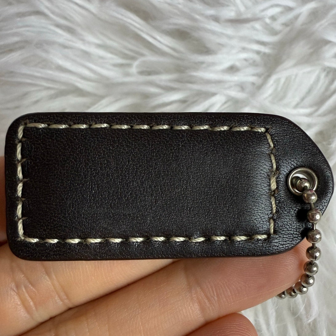 1.5" y2k COACH Vintage Fob Bag Charm Hang tag Hangtag