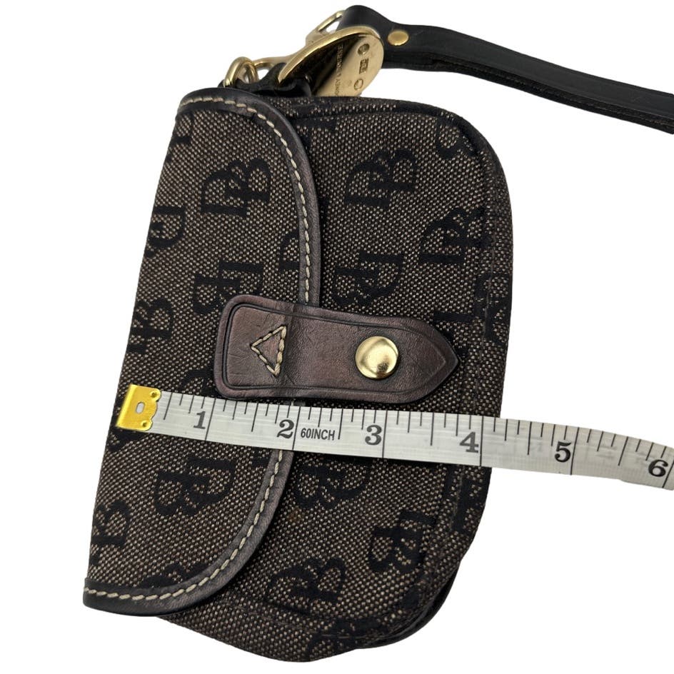 DOONEY & BOURKE Black Signature Canvas Wristlet