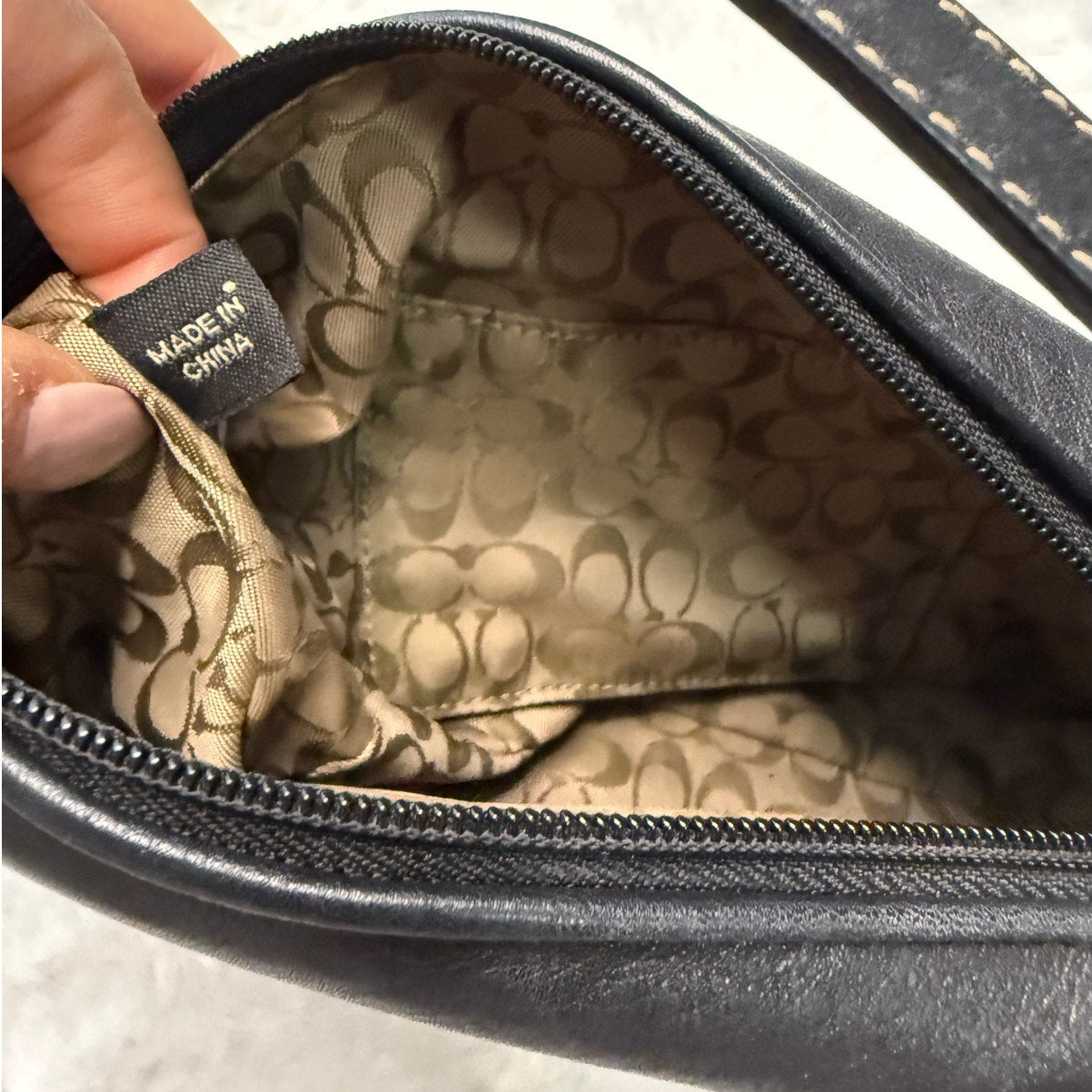 Y2K COACH Vintage Black Leatherware Mini Purse