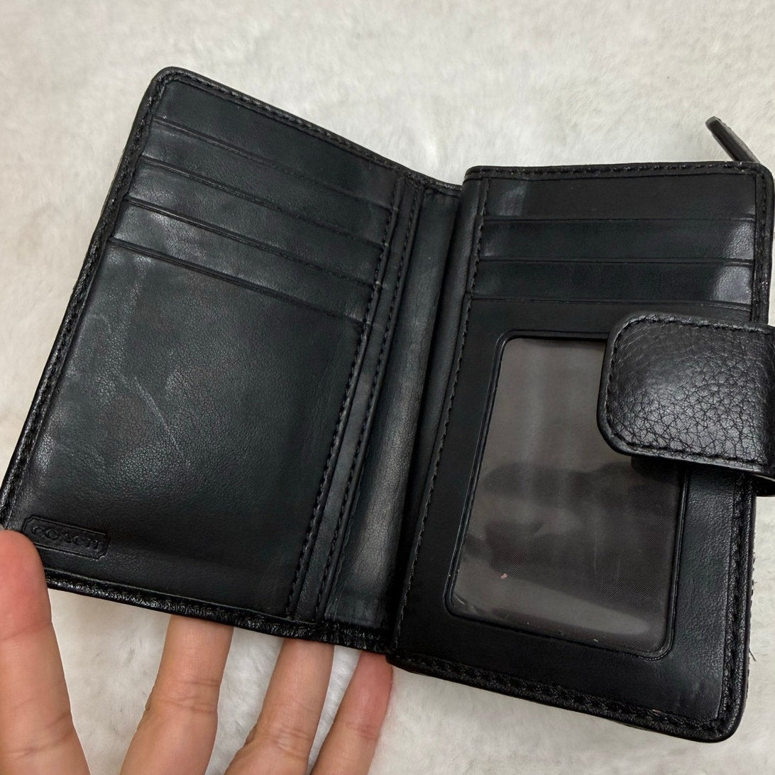 COACH Black Signature Canvas Wallet