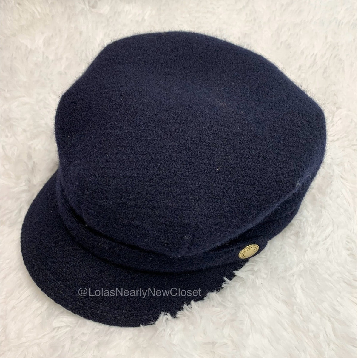 y2k Coach Blue 100% Wool Hat Cap