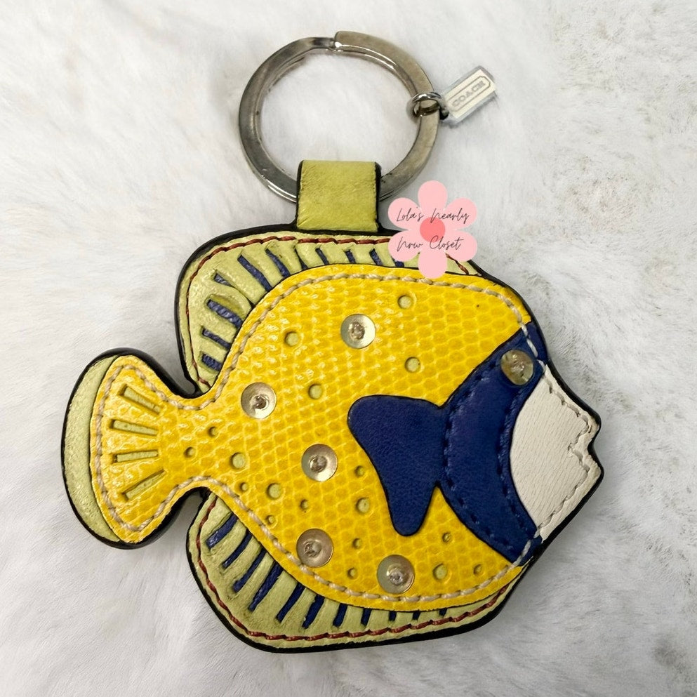Vintage COACH y2k Fish Key Fob 1674 Bag Charm