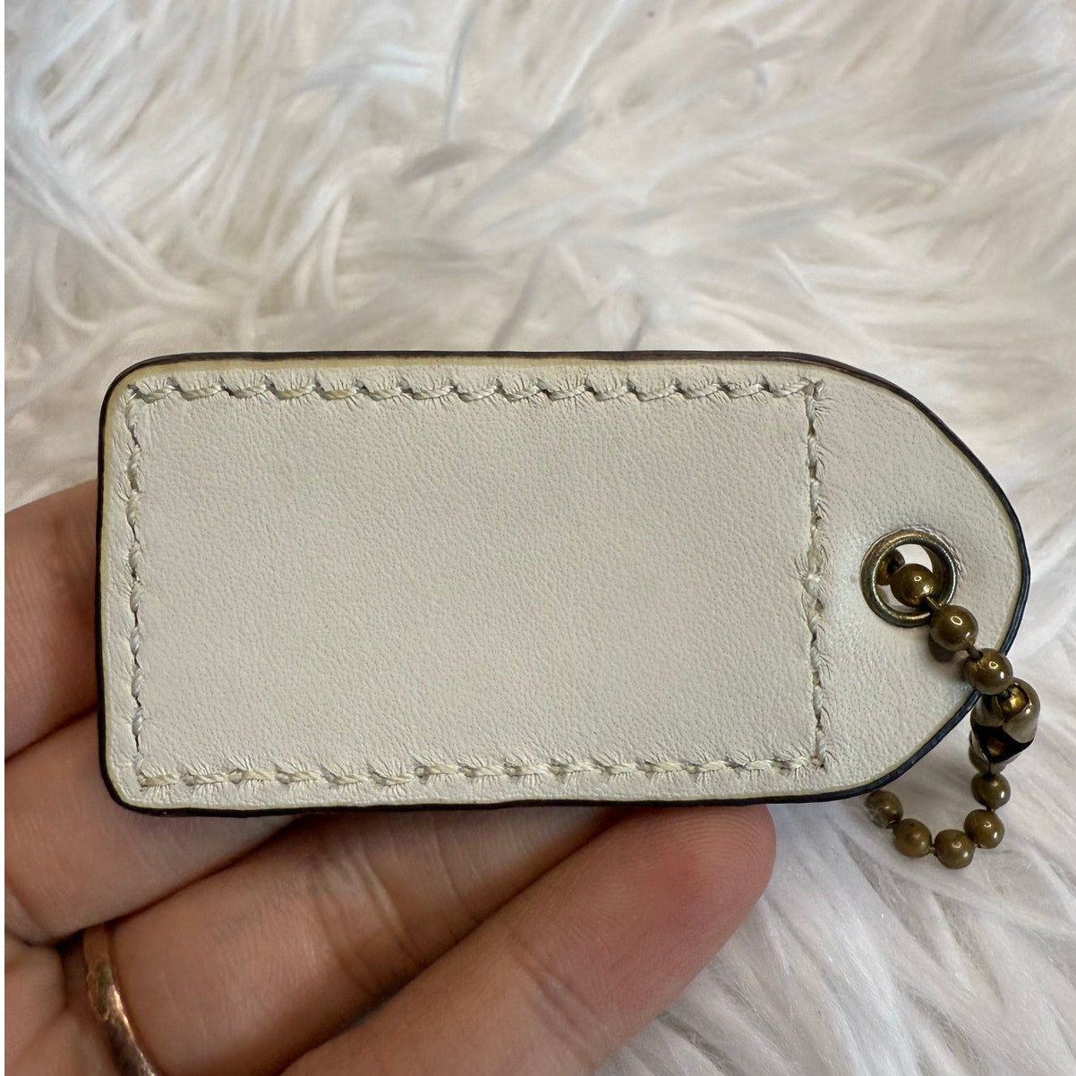 2.5" y2k COACH Vintage Fob Bag Charm Hang tag Hangtag