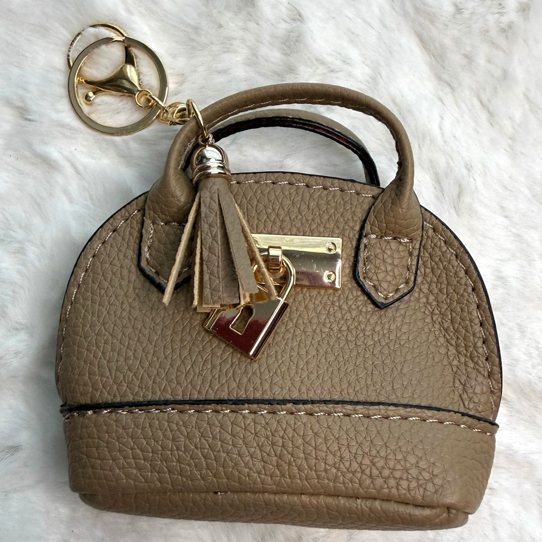 Mini Tote Bag Keychain Coin Purse Mini Pouch Zipper Fashion Charm Bag Charm