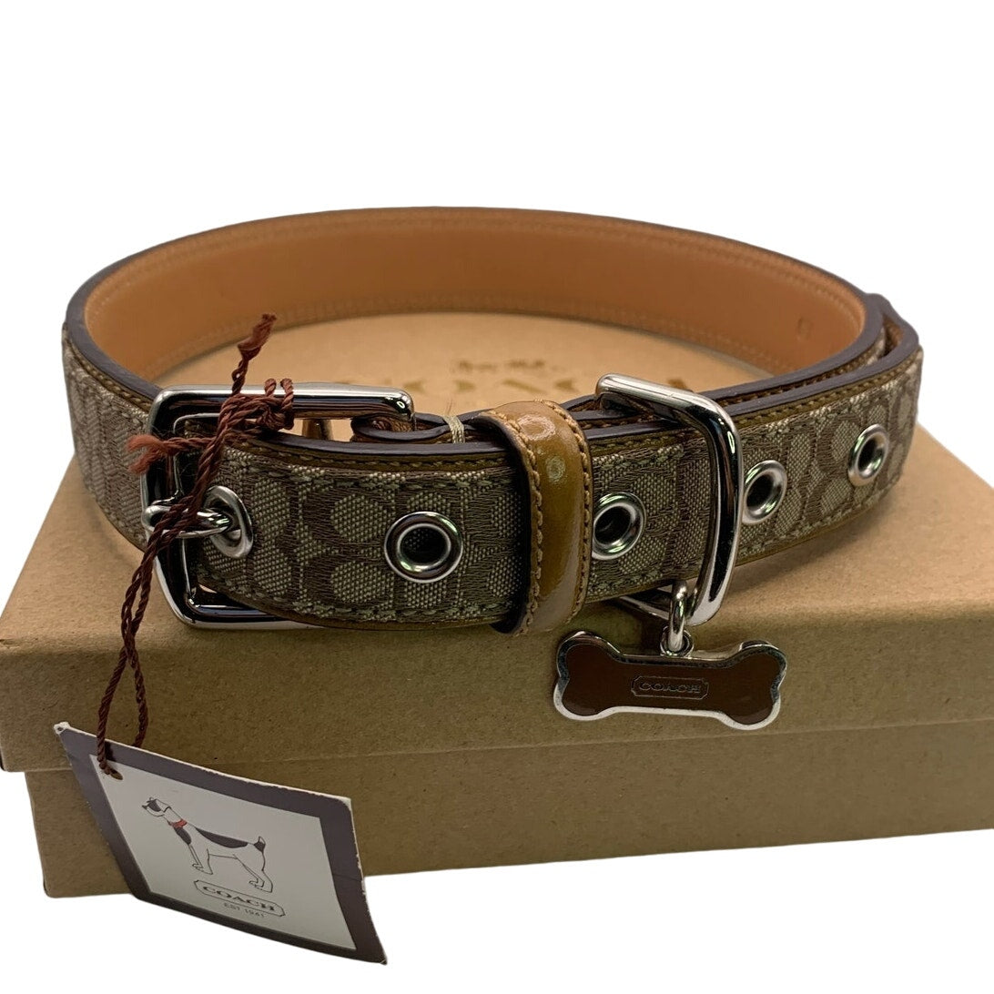 NIB COACH Charm Dog Collar Size "L"