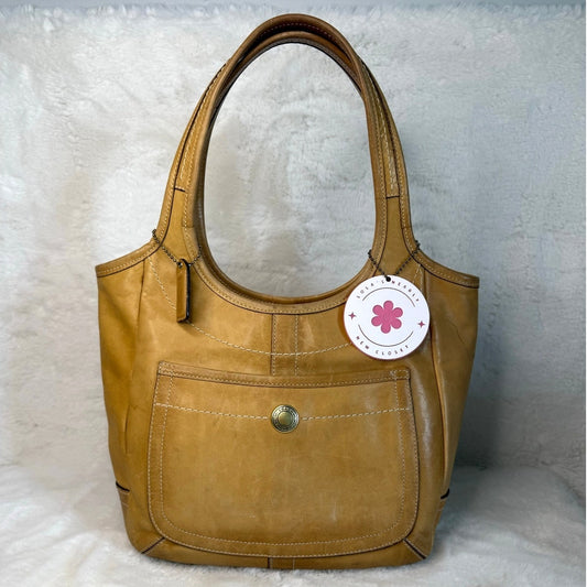 y2k Coach Legacy Tan Ergo Hobo Shoulder Bag