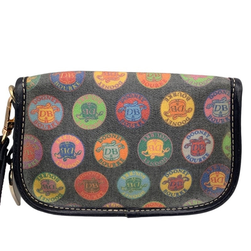 Vintage DOONEY & BOURKE Stamp Medallion Multi Color Wristlet