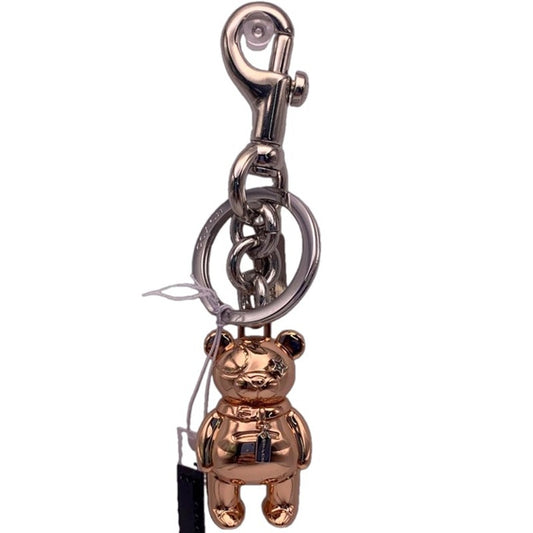 NWT COACH Rose Gold Teddy Bear Bag Charm Silver / Rose Gold 3 D Bear Bag Charm