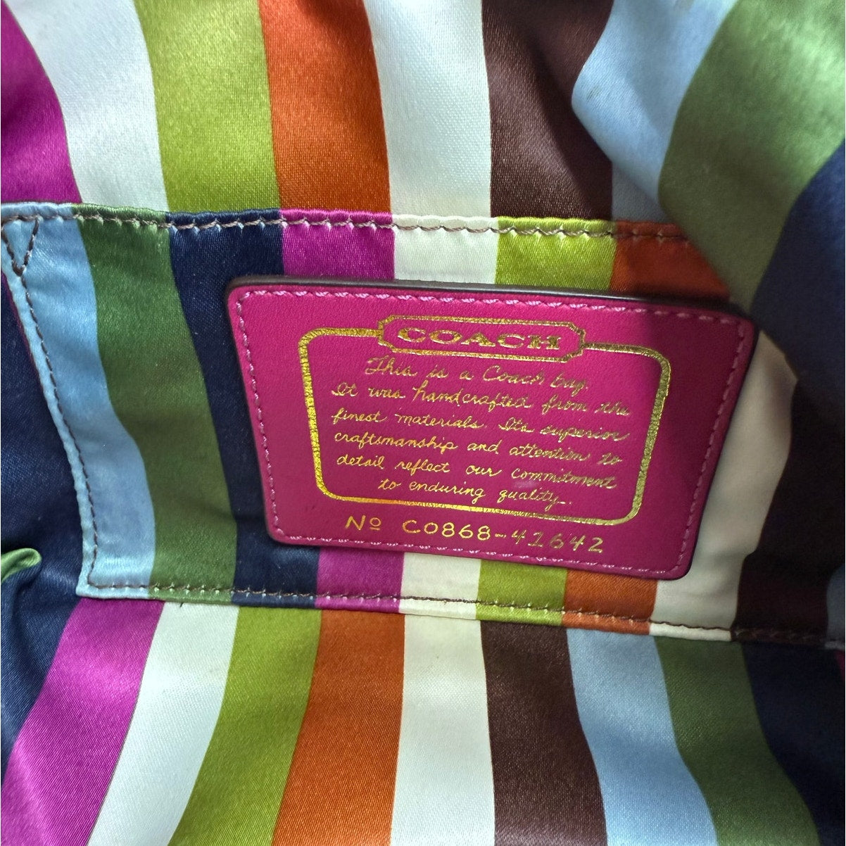 y2k COACH Legacy Stripe Signature Canvas  Mini Purse Shoulder Bag Wristlet