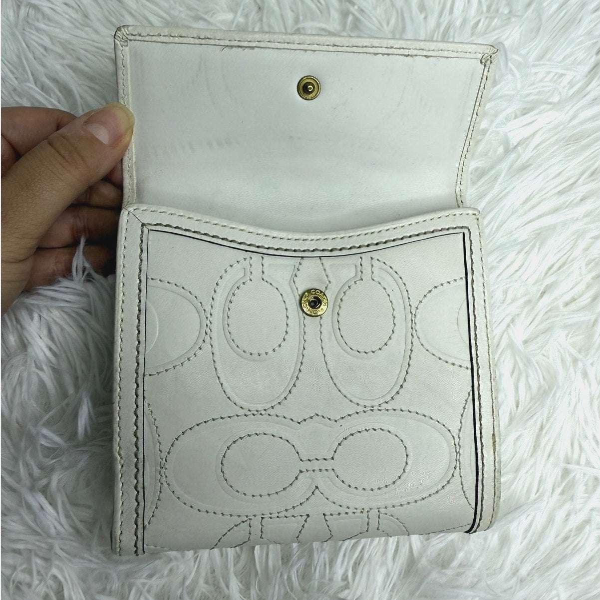 Vintage COACH light Cream / Bone white Wallet