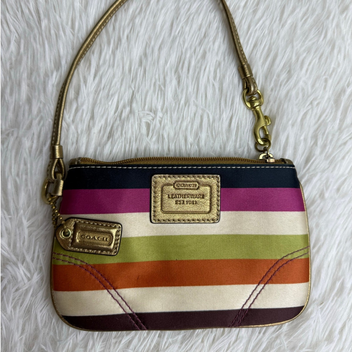 y2k COACH Legacy Multicolor Wristlet