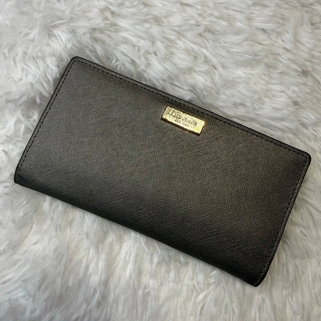 Kate Spade Silver Metallic Bifold Wallet