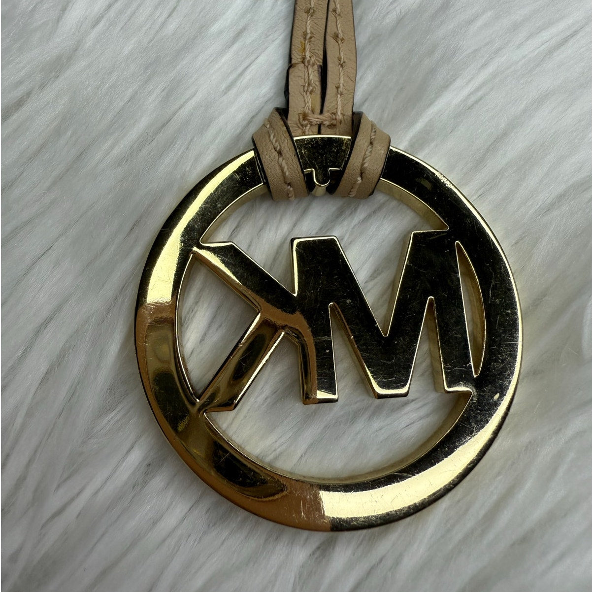 Michael Kors Beige Gold Bag Charm
