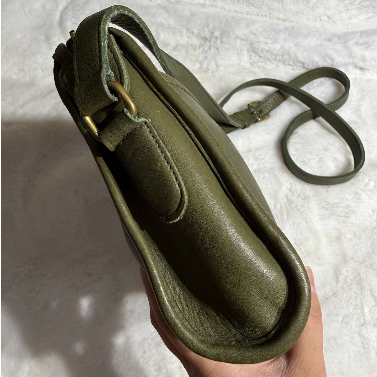 Vintage Coach 9944 Taylor Olive Green Crossbody