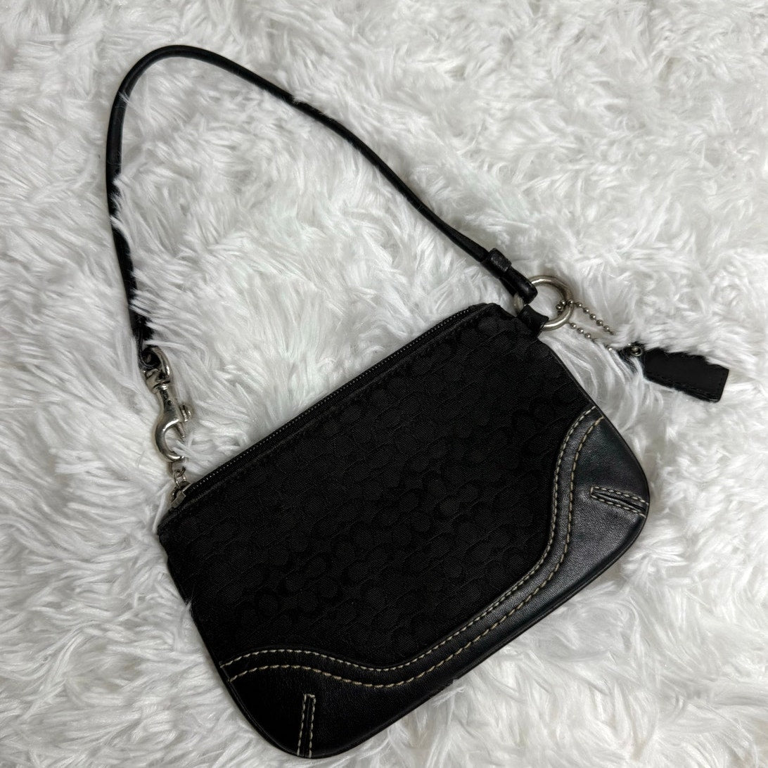 y2k Coach Canvas Black Wristlet