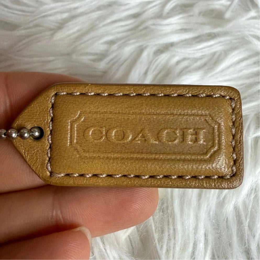 1.5" y2k COACH Vintage Fob Bag Charm Hang tag Hangtag