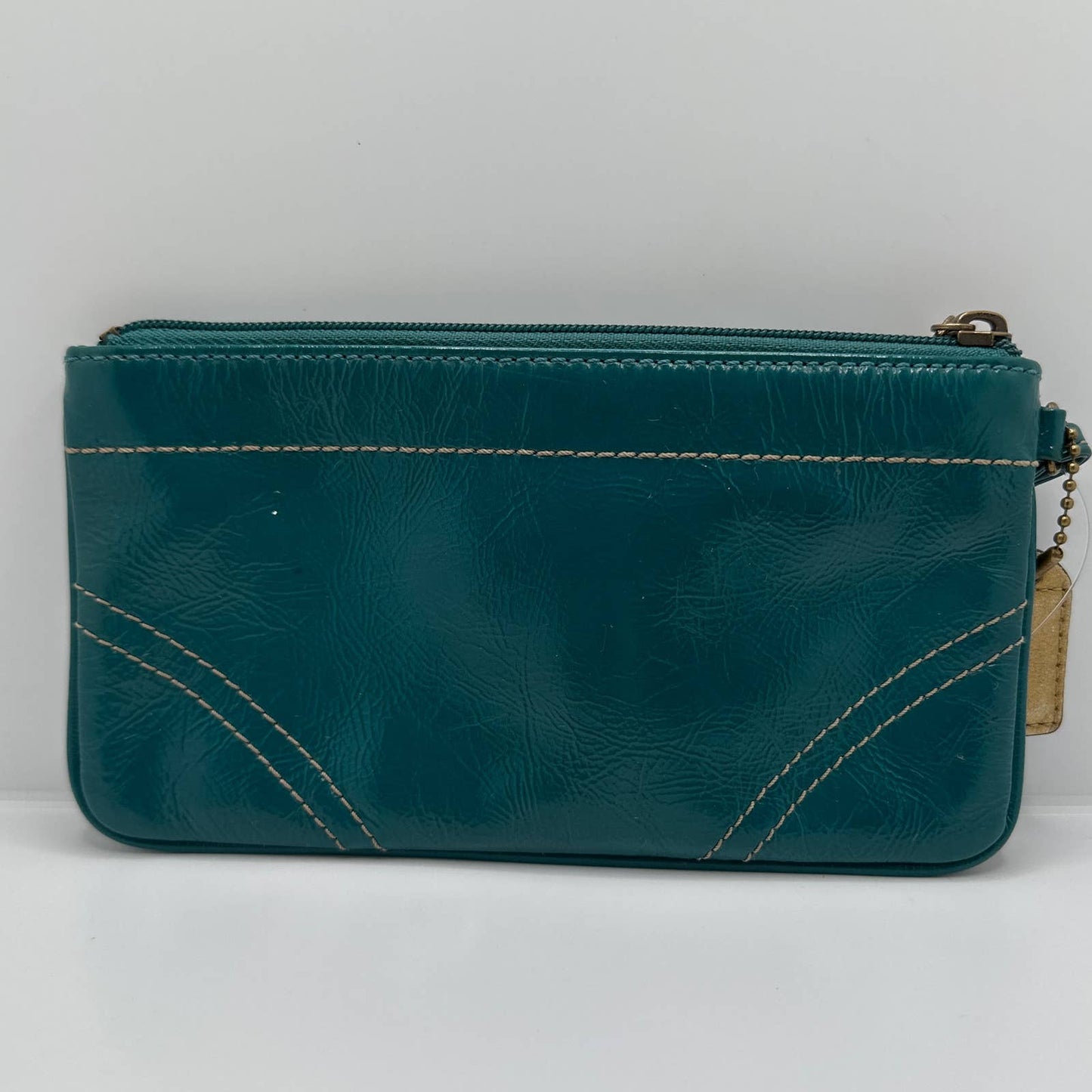 COACH Turquoise Patent Leather Wristlet