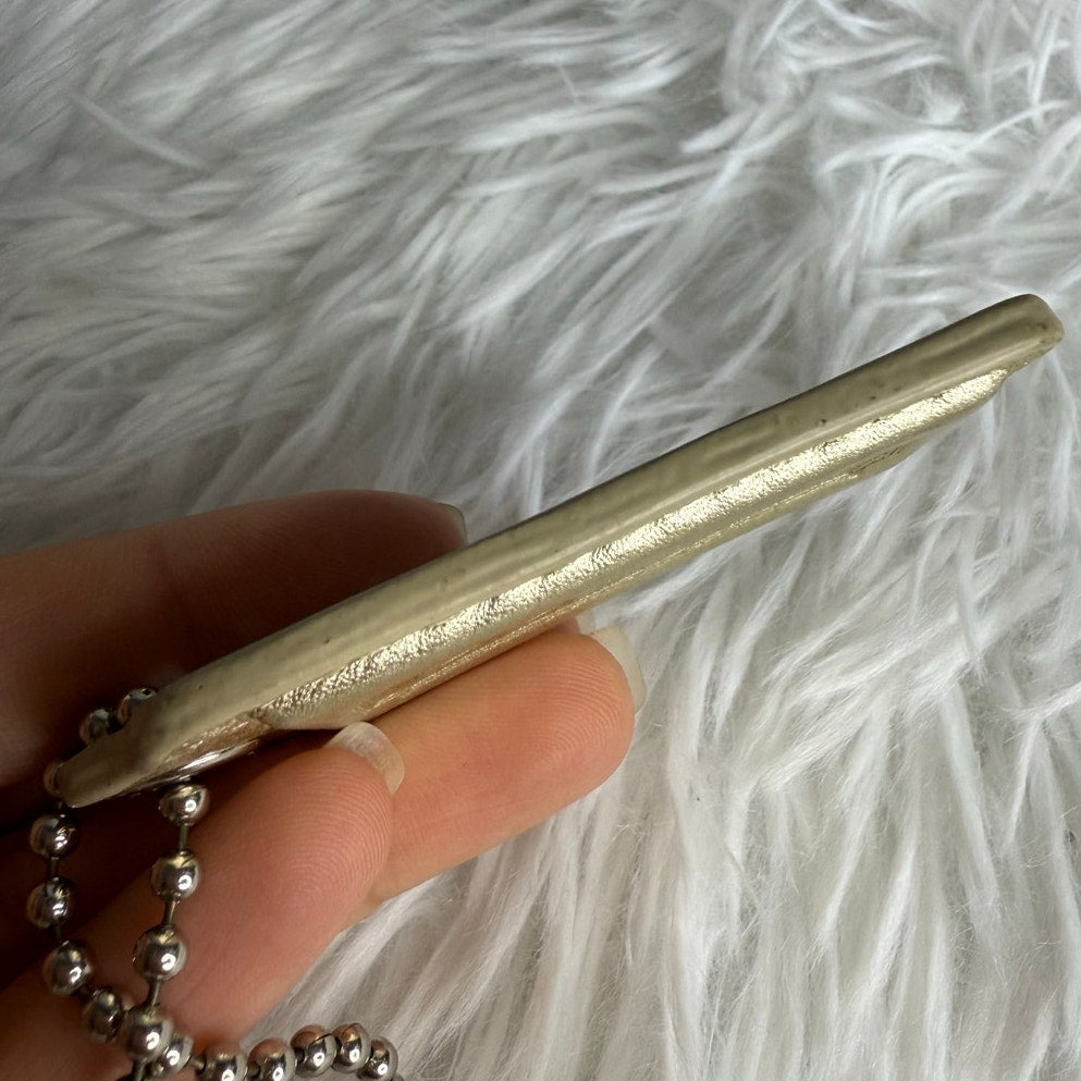 2.5" COACH Gold Fob Bag Charm Hang tag Hangtag