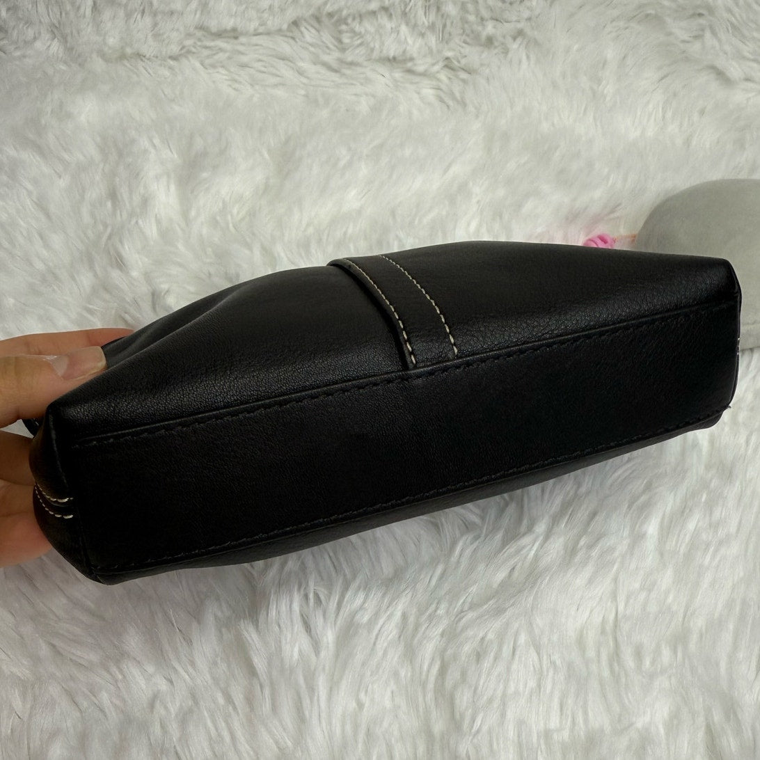y2k COACH Black Signature Canvas Mini Purse Wristlet