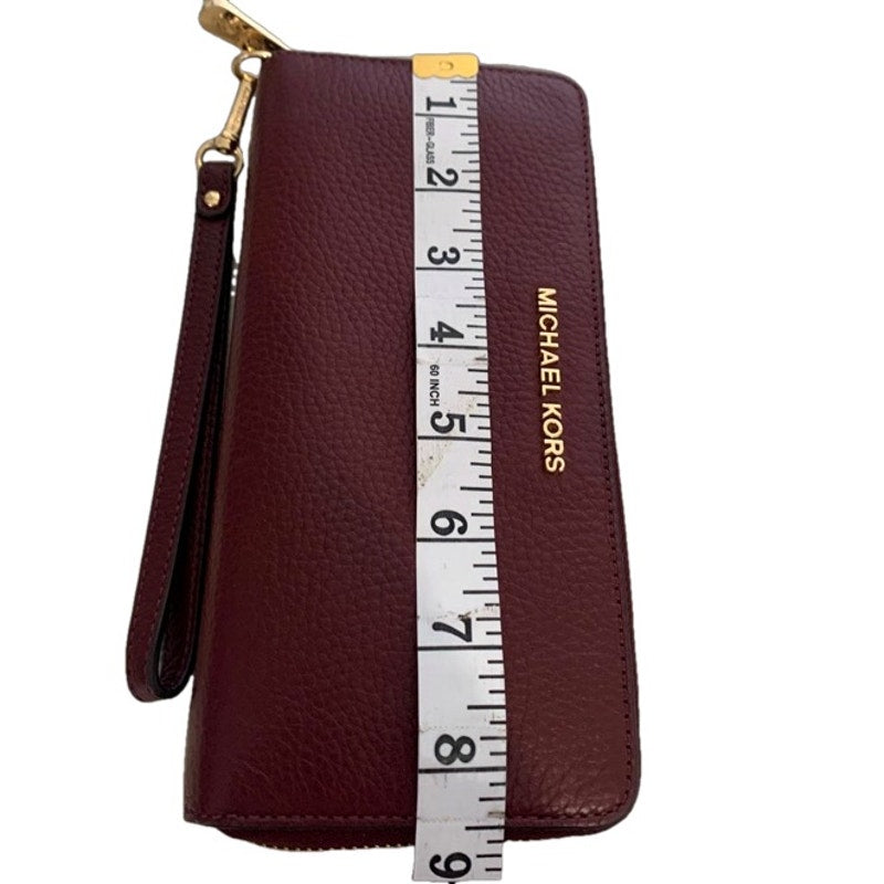 Michael Kors Burgundy Zip Around Wallet