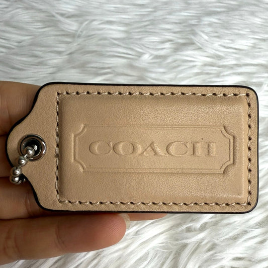 COACH Tan Fob Bag Charm Hang tag Hangtag