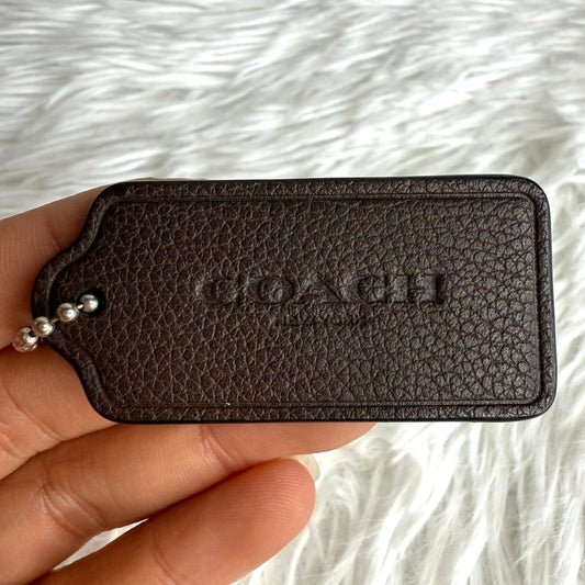 COACH Brown Fob Bag Charm Hang tag Hangtag