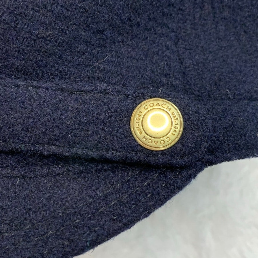 y2k Coach Blue 100% Wool Hat Cap