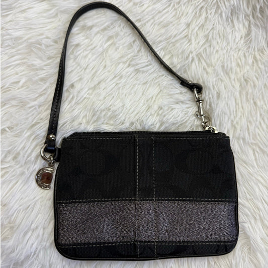 COACH Legacy Black Wristlet