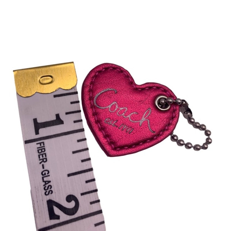 COACH Heart HangTag Bag Charm Fob