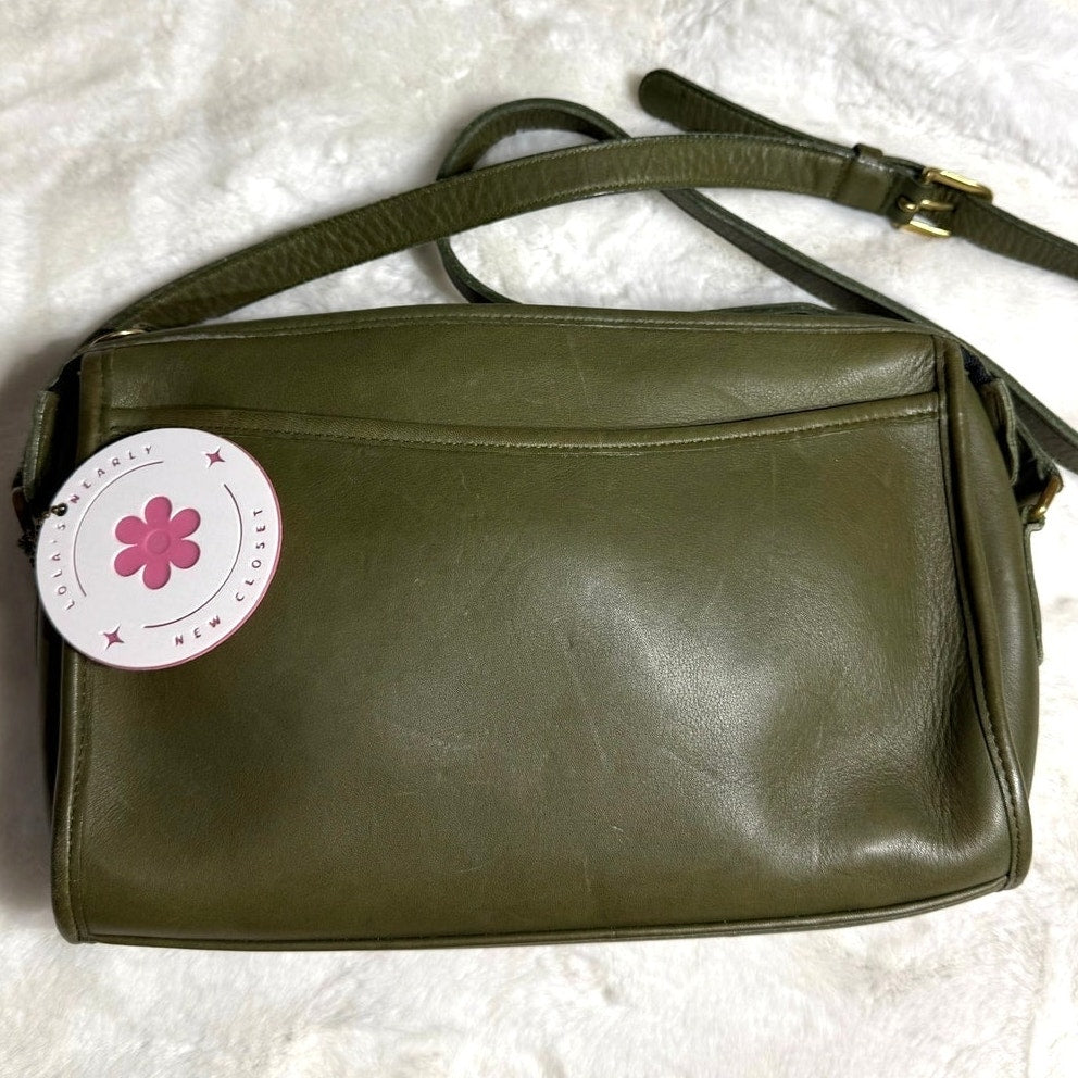 Vintage Coach 9944 Taylor Olive Green Crossbody