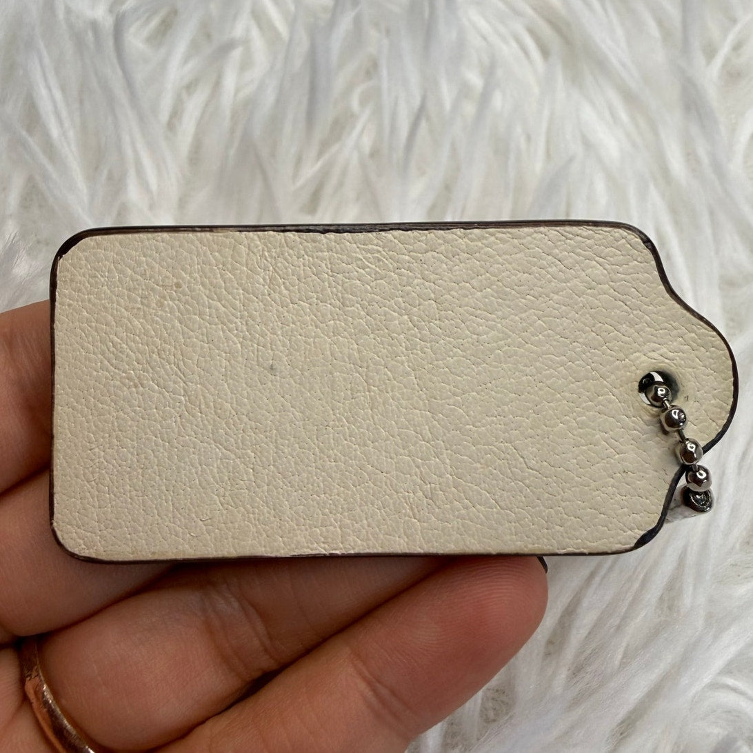 2.5" COACH Fob Bag Charm Hang tag Hangtag