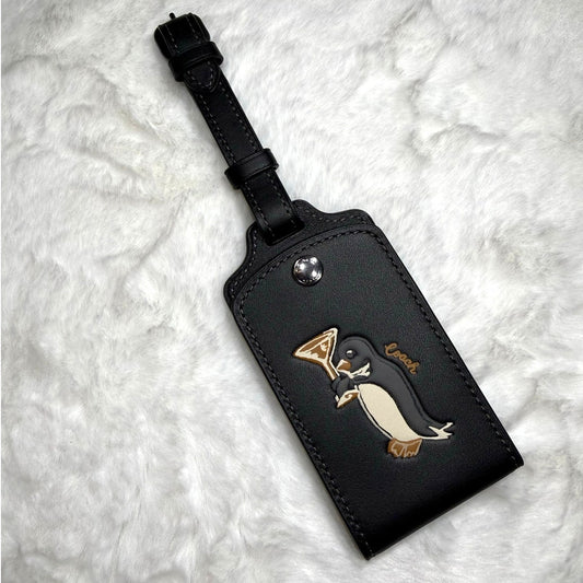 NWT COACH Luggage Tag With Penguin Print