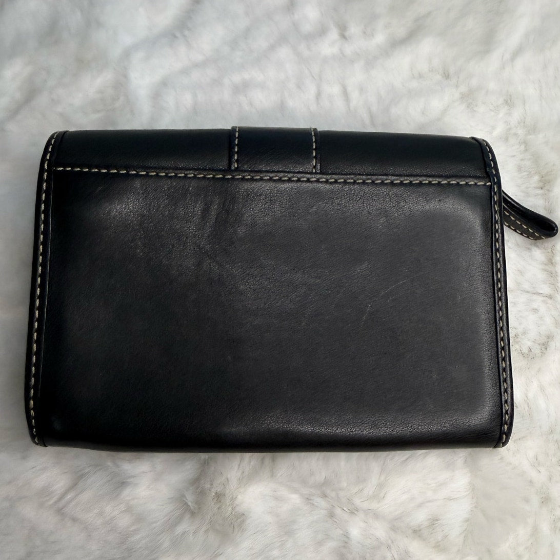 y2k Coach Vintage Black Leather Wallet