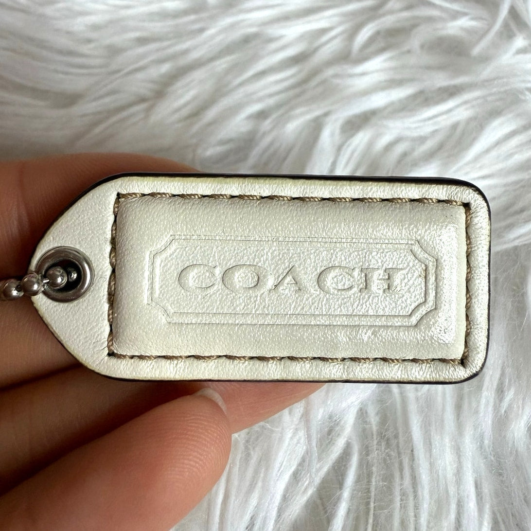 1.5" y2k COACH Vintage  Fob Bag Charm Hang tag Hangtag